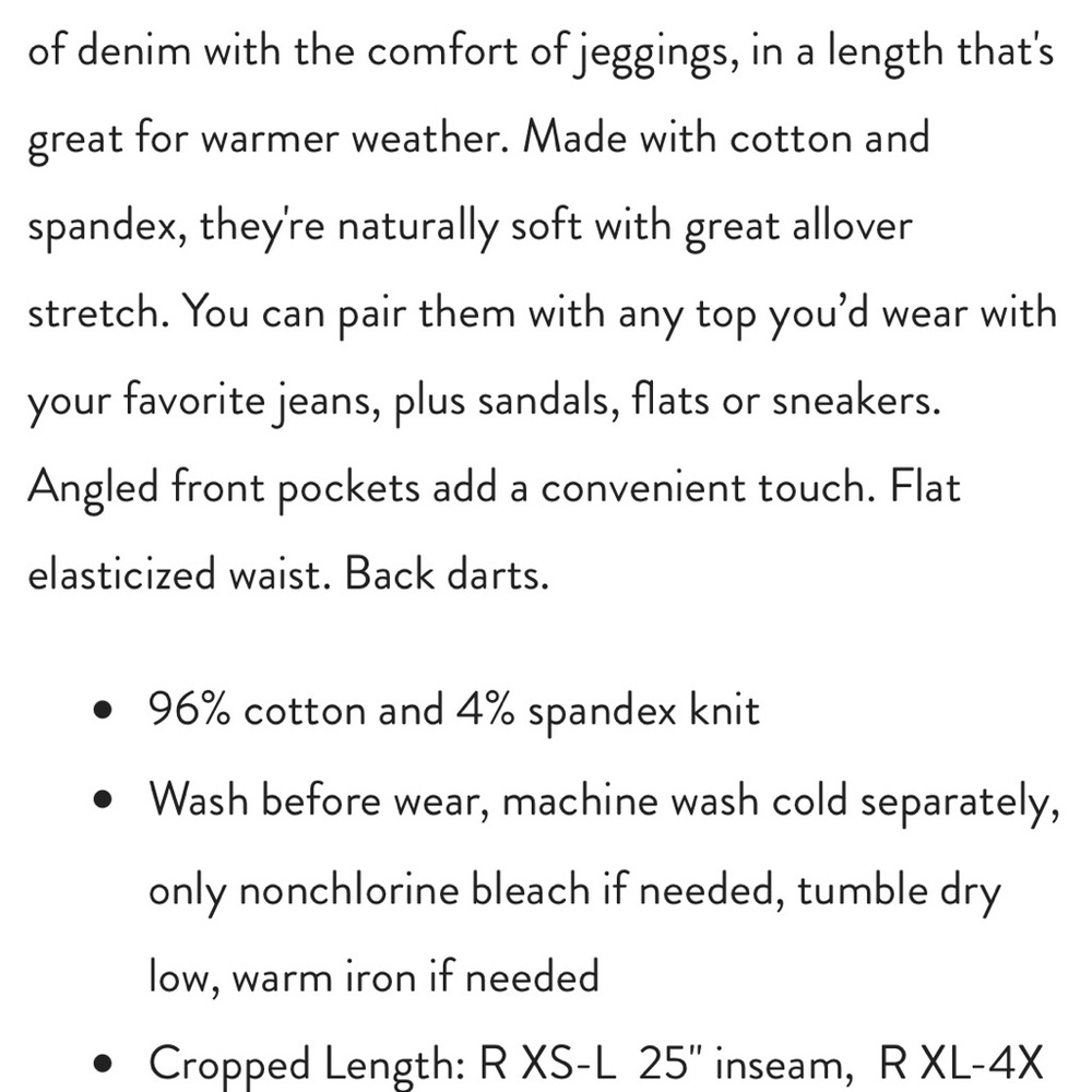 J. Jill Indigo Denim Knit Ponte Crops - Picture 15 of 15